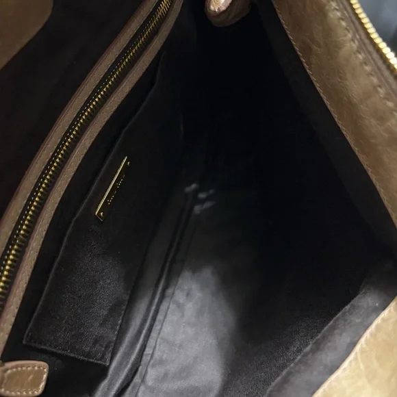 Miu Miu Beige Leather Clutch With Crystal Heart Charm - Picture 10 of 10